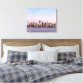 New York Abend Skyline Leinwanddruck (Insitu (Schlafzimmer))