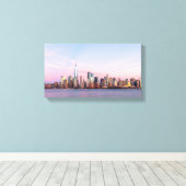 New York Abend Skyline Leinwanddruck (Insitu (Holzboden))