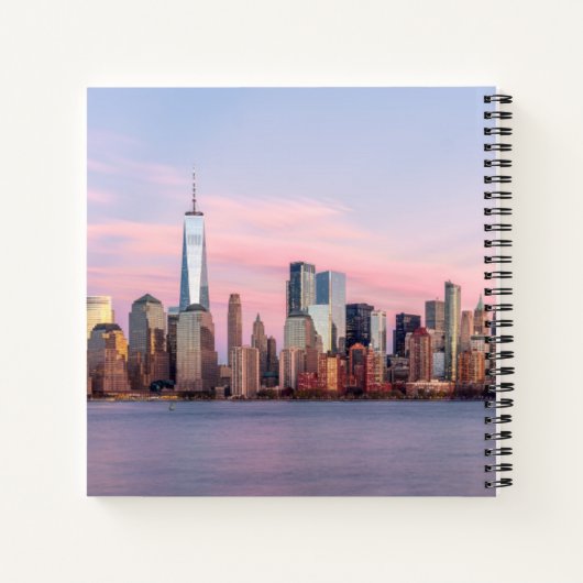 New York Abend Skyline Notizblock (Rückseite)