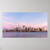 New York Abend Skyline Poster (Vorne)