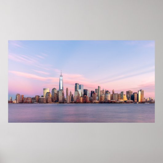 New York Abend Skyline Poster (Vorne)