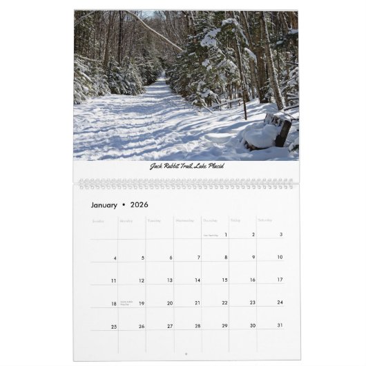 New York Adirondack Mountains 12 Monatskalender Kalender (Jan 2026)