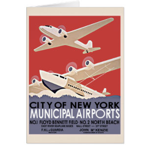 New York Airports Vintage Poster - ca. 1930