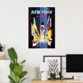 New York American United States Vintage Travel Poster (Heimbüro)