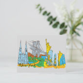 New York, Amerika - berühmte Stadt Postkarte (Stehend Vorderseite)