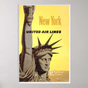 New York Amerikanisch Vereinigte Staaten Vintage R Poster