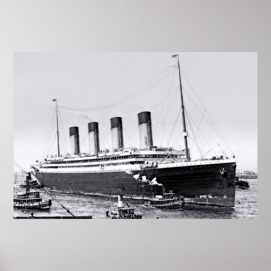 New York Ankunft: RMS Olympic Poster (Vorne)