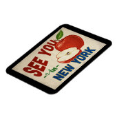 New York Apple - Vintage Travel Magnet (Linke Seite)