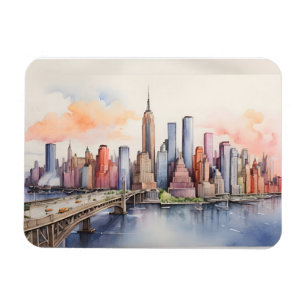 New York Aqucolor Art Magnet