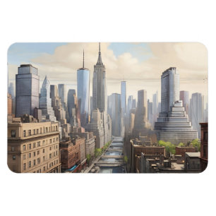 New York Aqucolor Art Magnet
