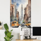 New York Aqucolor Art Poster (Heimbüro)