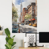 New York Aqucolor Art Poster (Heimbüro)