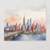 New York Aqucolor Art Postkarte (Vorderseite)