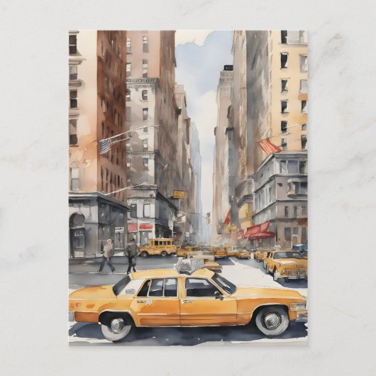 New York Aqucolor Art Postkarte (Vorderseite)