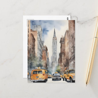 New York Aqucolor Art Postkarte