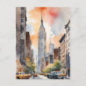 New York Aqucolor Art Postkarte (Vorderseite)