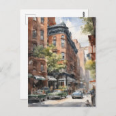 New York Aqucolor Art Postkarte (Vorne/Hinten)