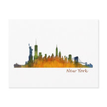 New York Aqucolor Skyline
