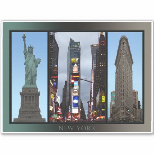 New York Art Sticker Personalisiert NYC Decals (Vorderseite)