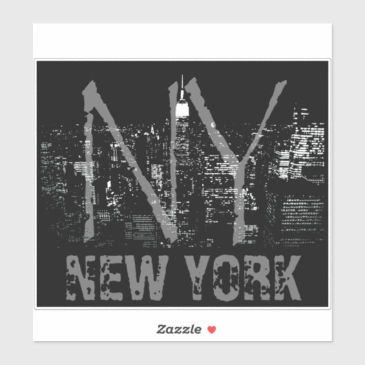 New York Art Sticker Personalisiert NYC Decals (Blatt)