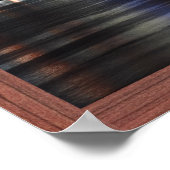 New York at Night - Redwood 4 Pane Window Poster (Ecke)