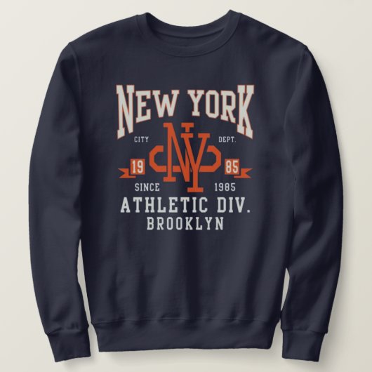 New York athletic brooklyn style Sweatshirt (Design vorne)