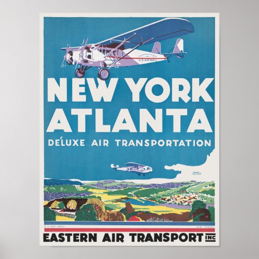 New York Atlanta USA Vintage Poster 1931 (Vorne)