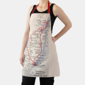 New York / Atlantic City Vintag Map Schürze (InSitu)