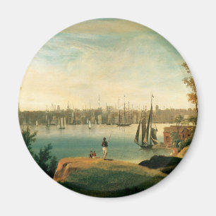 New York aus Brooklyn Heights um 1834 Magnet