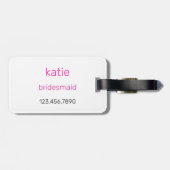 New York Bachelorette - Bride in der Stadt Gepäckanhänger (Rückseite horizontal)