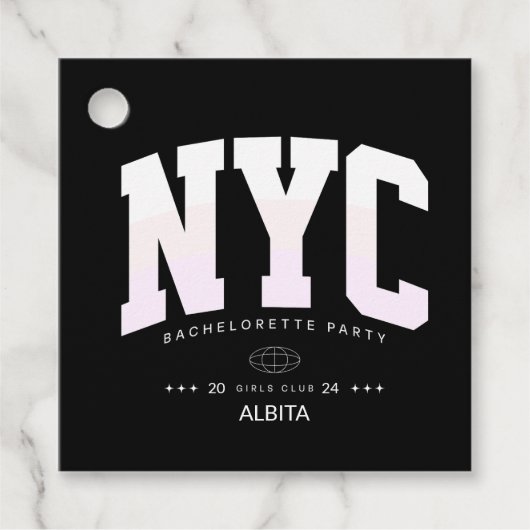 New York bachelorette Geschenkanhänger (Vorderseite)