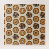 New York Bagels Schlicht Marble Rye Frühstück Esse Puzzle (Horizontal)