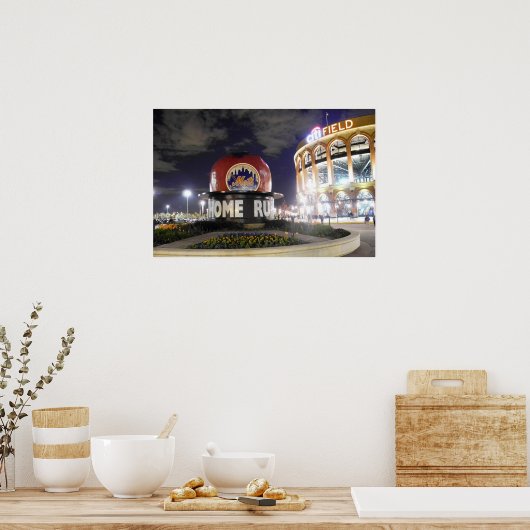 New York Baseball Apple Poster (Küche)