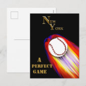 NEW YORK BASEBALL FEIERTAGSPOSTKARTE (Vorne/Hinten)