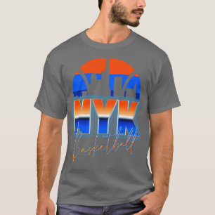 New York Basketball Retro 90er Chrome Skyline T-Shirt