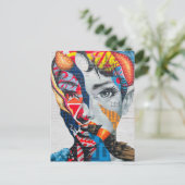 New York Beauty Postcard - Atemberaubendes Frauenp Postkarte (Stehend Vorderseite)