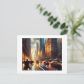 New York bei Nacht, Postkarte (Stehend Vorderseite)