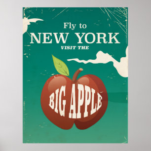 New York Big Apfel Vintage Poster
