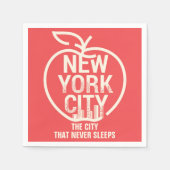 New York Big Apple Modern Red Serviette (Vorderseite)