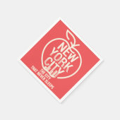 New York Big Apple Modern Red Serviette (Ecke)