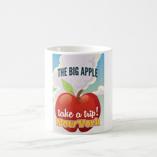 New York Big Apple Reiseplakat Kaffeetasse (Mittel)