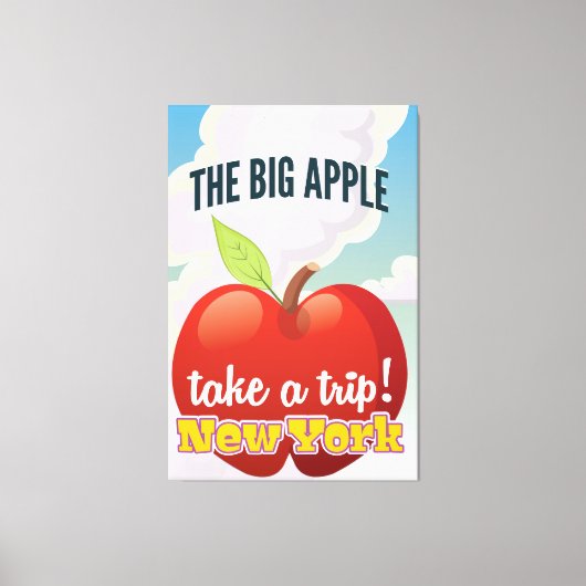 New York Big Apple Reiseplakat Leinwanddruck (Vorderseite)