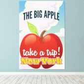 New York Big Apple Reiseplakat Leinwanddruck (Insitu (Holzboden))
