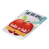New York Big Apple Reiseplakat Magnet (Linke Seite)
