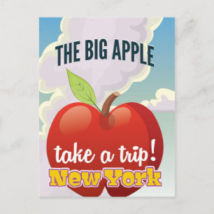 New York Big Apple Reiseplakat Postkarte