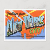 New York Big Letters Postcard Postkarte (Vorderseite)