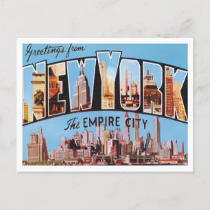 New York Big Letters Postcard Postkarte