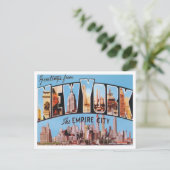 New York Big Letters Postcard Postkarte (Stehend Vorderseite)