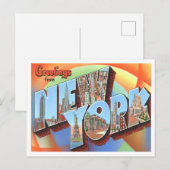 New York Big Letters Postkarte (Vorne/Hinten)