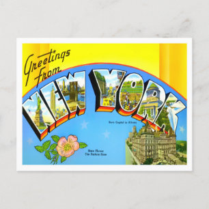 New York Big Letters Postkarte
